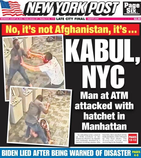 Shocking video shows bloody hatchet attack at NYC ATM .